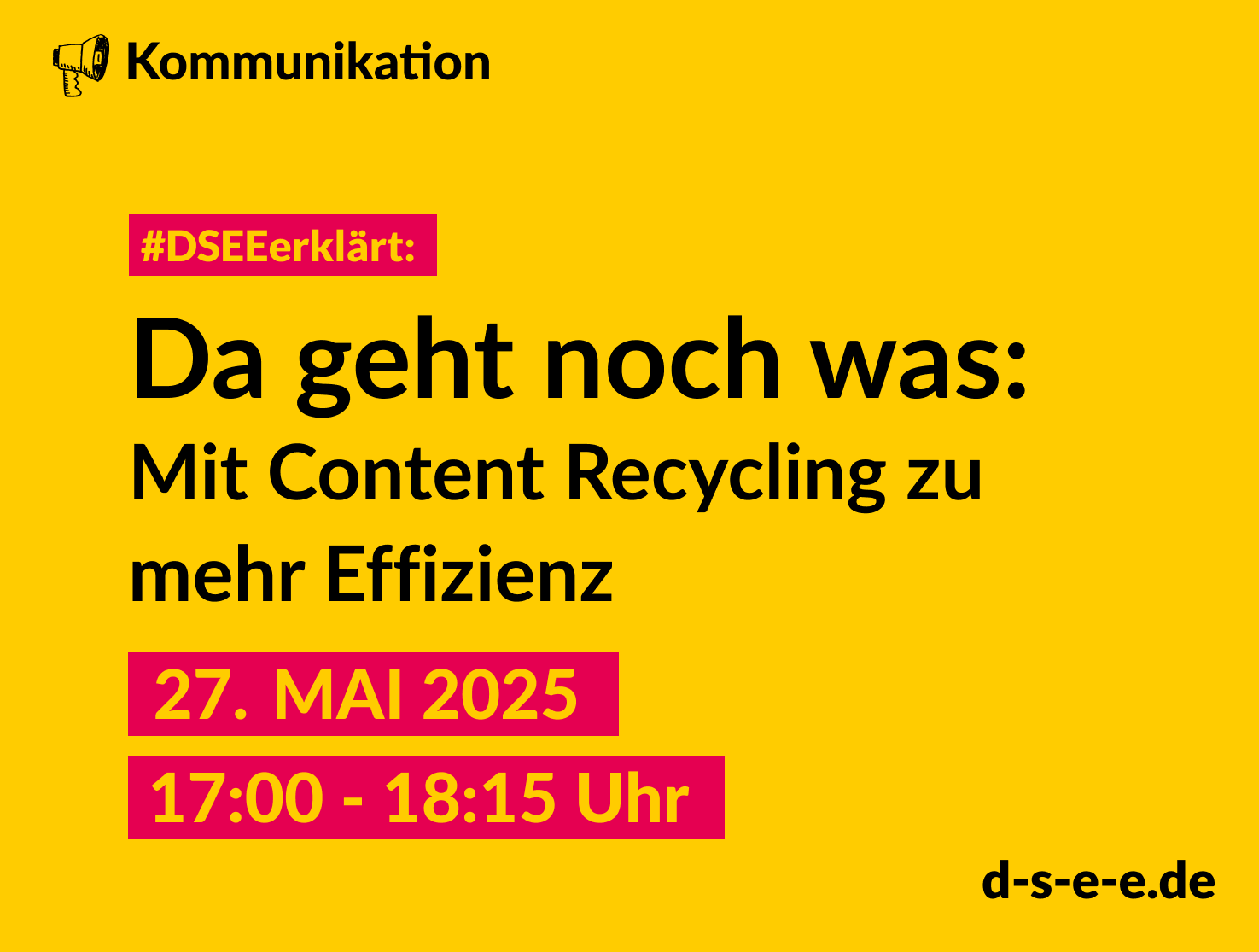 Aufzeichnung zum DSEEerklärt Online-Seminar